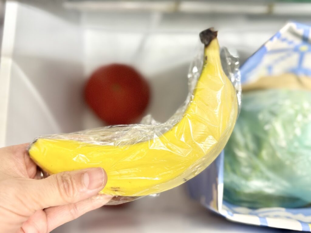 ラップに包んで野菜室