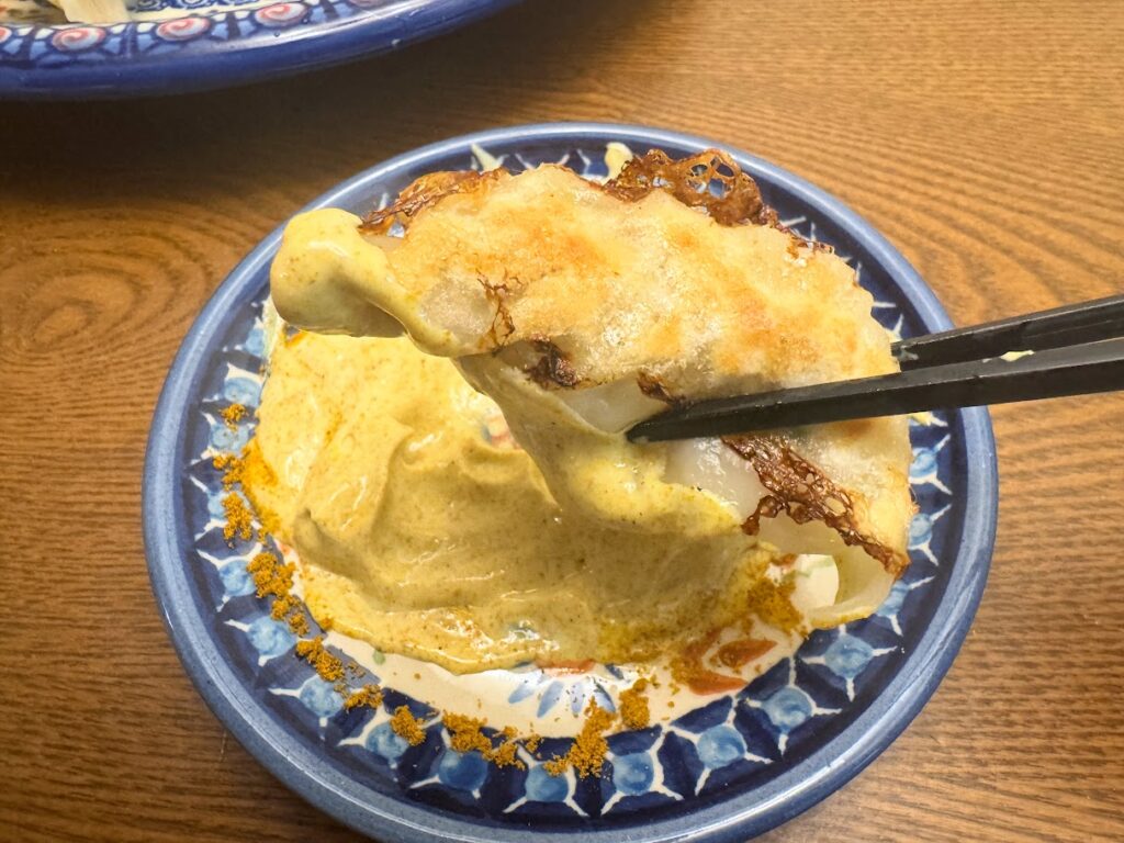 カレーマヨと餃子