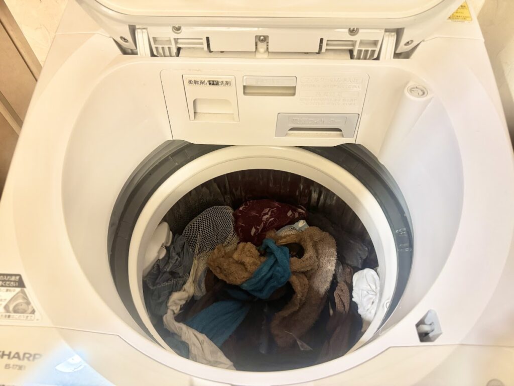 洗濯後、放置するのはNG（乾きムラが増える）