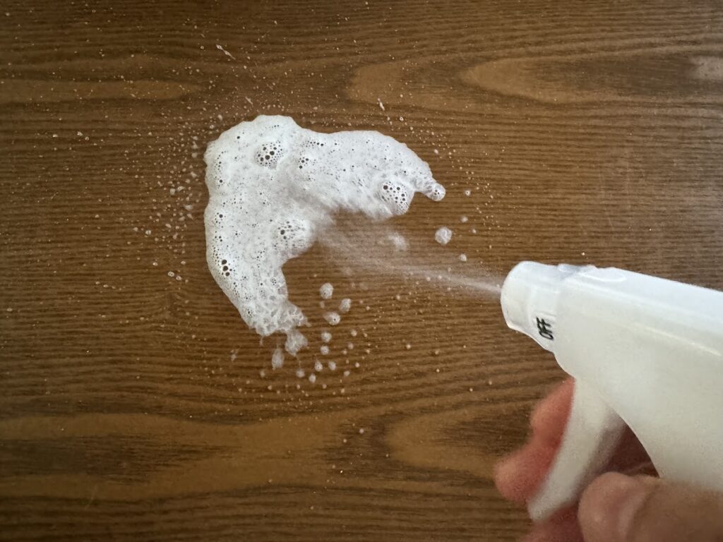 家じゅうが掃除できる希釈洗剤を使ったところ